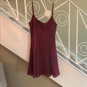 Maroon Laced Dress Garage